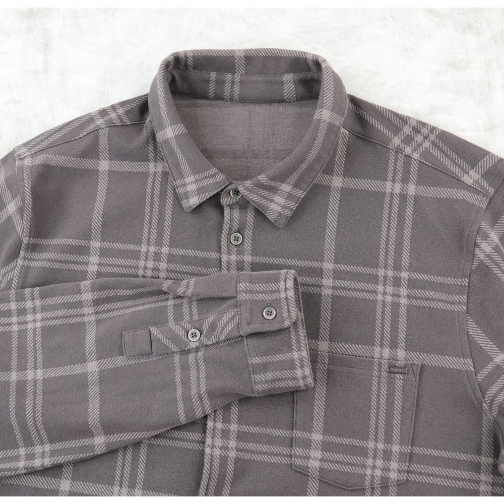 Vuori Seaview Plaid Shirt Mens XL Gray Flannel Long Sleeve Button Down V1050